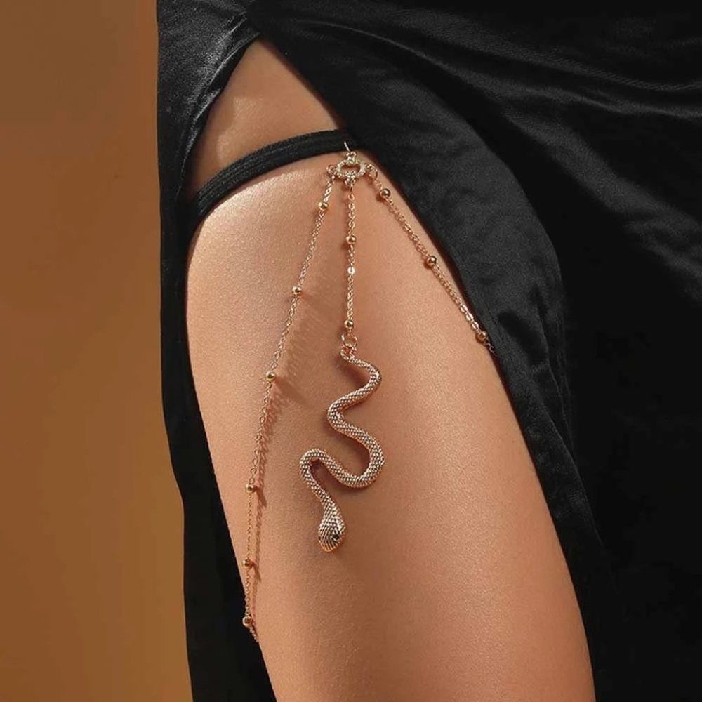 Multilayer Long Thigh Chain Bohemian Beaded Sexy Stretch Band - Picture 1 of 3